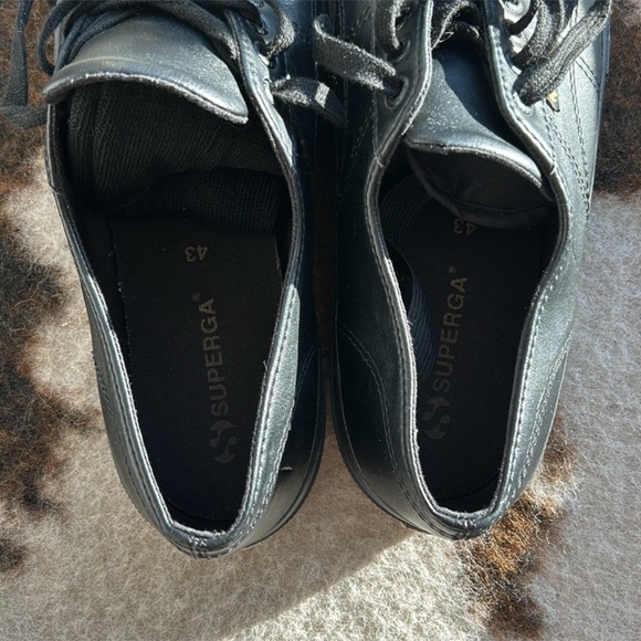 Superga like new real leather sneakers size USA 10 - Picture 6 of 8